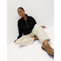 M&S Fleece Half Zip Sweatshirt Black