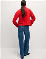 Pure Cotton Cropped Denim Shacket