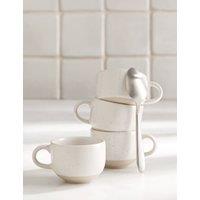 Set of 4 Speckle Ceramic Espresso Mugs