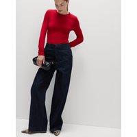 M&S Premium High Rise Denim Trousers Indigo Mix