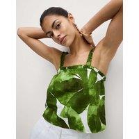 Pure Cotton Printed Strappy Vest
