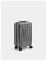 M&S Amalfi 4 Wheel Hard Shell Cabin Suitcase Charcoal