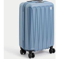M&S Amalfi 4 Wheel Hard Shell Cabin Suitcase Blue