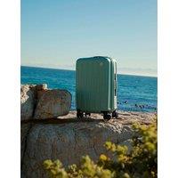 M&S Amalfi 4 Wheel Hard Shell Cabin Suitcase Sage Green