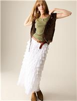 Pure Cotton Ruffle Skirt