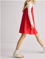 M&S Pure Cotton Broderie Dress (2-16 Yrs) White
