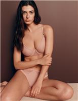 Murcia Sheer & Lace Wired Demi Cup Bra A-E