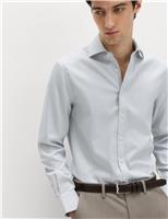 Slim Fit Ultimate Non Iron Pure Cotton Textured Shirt