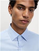 M&S Regular Fit Pure Cotton Stretch Shirt White