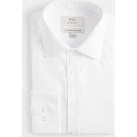 M&S Regular Fit 2 Inch Shorter Ultimate Non Iron Twill Shirt White