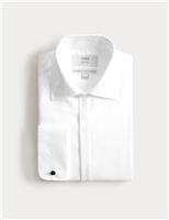 Slim Fit Luxury 2 Inch Shorter Pure Cotton Bib Dress Shirt