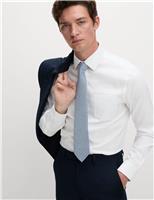 M&S Regular Fit Ultimate Non Iron Cotton Shirt Blue