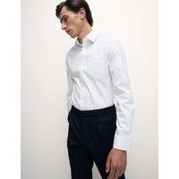 M&S Slim Fit Ultimate Non Iron Pure Cotton Shirt White