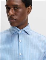 Regular Fit Pure Cotton Striped Luxury Shirt