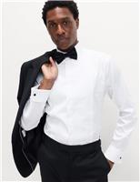 Regular Fit 2 Inch Shorter Pure Cotton Textured Luxury Shirt