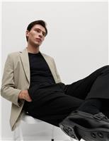 Tailored Fit Cotton Rich Peached Stretch Blazer