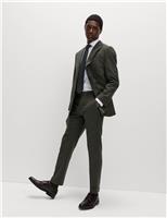 Tailored Fit Wool Rich Tweed Suit Trousers