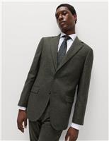 Tailored Fit Wool Rich Tweed Suit Jacket