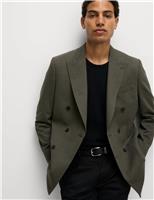 Tailored Fit Jersey Double Breasted Blazer