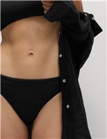 Ribbed High Leg Bikini Bottoms