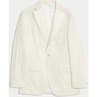 M&S Tailored Fit Velvet Blazer Ecru