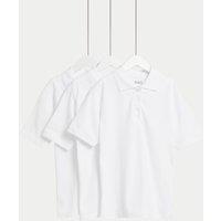 3pk Girls Pure Cotton Regular Fit Stainaway Polo Shirt (2-18 Yrs)