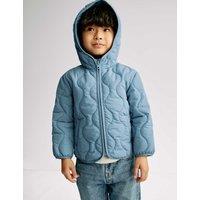 M&S Lightweight Quilted Padded Coat (2-8 Yrs) Blue