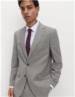Regular Fit Pure Wool Check Suit Jacket