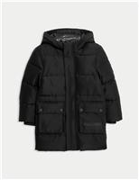 Longline Padded Hooded Coat (2-8 Yrs)