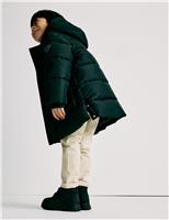 Longline Padded Hooded Coat (2-8 Yrs)