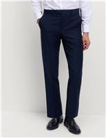 Regular Fit Pure Wool Striped Suit Trousers