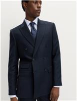 Slim Fit Pure Wool Checked Suit Jacket