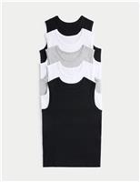 5 Pack Pure Cotton Vests (2-14 Yrs)