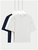 3pk Adaptive Pure Cotton T-Shirts (2-16 Yrs)