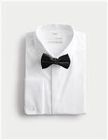 Slim Fit Luxury Cotton Dress Shirt with Bow Tie
