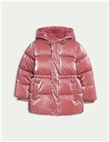 Metallic Waisted Hooded Parka (2-8 Yrs)