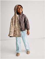 3-in-1 Bow Print Fisherman Coat (2-8 Yrs)