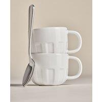 Set of 2 Textured Espresso Cups