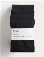 4 Pack 100 Denier School Tights (6-14 Yrs)