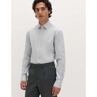 M&S Regular Fit Ultimate Jersey Shirt Grey