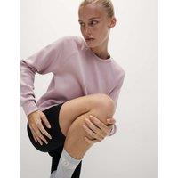 Round Neck Relaxed Yoga Crop Sweatshirt