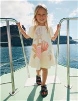 M&S Pure Cotton Embroidered Dress (2-16 Yrs) Ecru