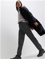 Woven Mesh Panel Lightweight Cuffed Joggers