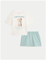 Pure Cotton Dog Pyjamas (1-16 Yrs)