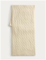Pure Cashmere Cable Knit Scarf