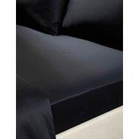 M&S X Kelly Hoppen 500TC Cotton Sateen Deep Fitted Sheet Black