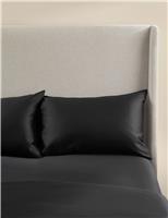 M&S X Kelly Hoppen 2 Pack 500 Thread Count Cotton Sateen Pillowcases Black