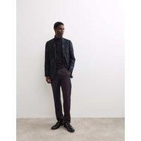 JAEGER Extra Fine Merino Roll Neck Jumper with Silk Black