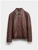 Leather Harrington Jacket