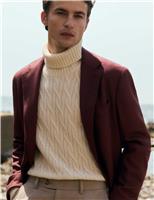 Tailored Fit Italian Wool Textured Blazer